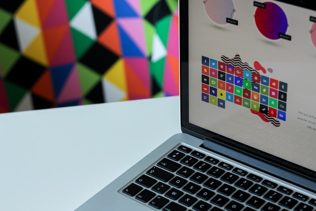 Laptop displaying assorted brand logos representing white-label branding