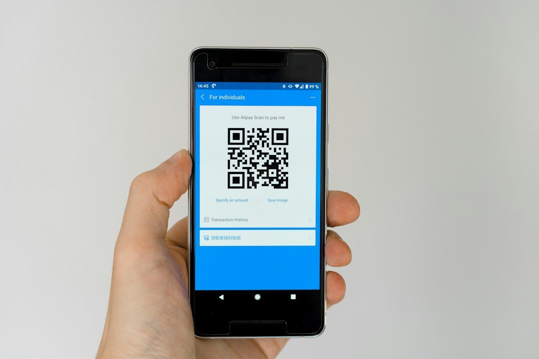 Smartphone displaying a UPI QR code for SMM panel wallet payment